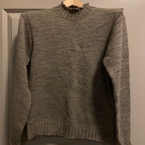 brown alexa chung for ag wool mock neck sweater